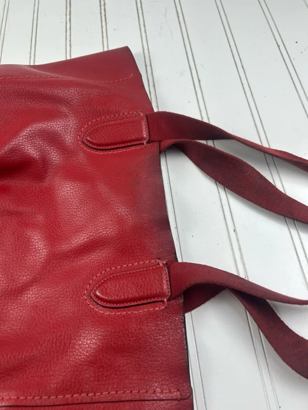 Coach Derby Vintage Y2K Red Leather Tote Bag Women’s - Picture 3 of 15